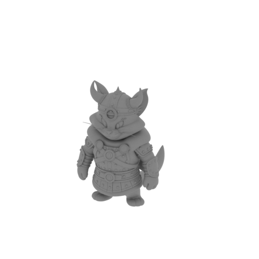 Tom Cat Viking Ring Figure.stl