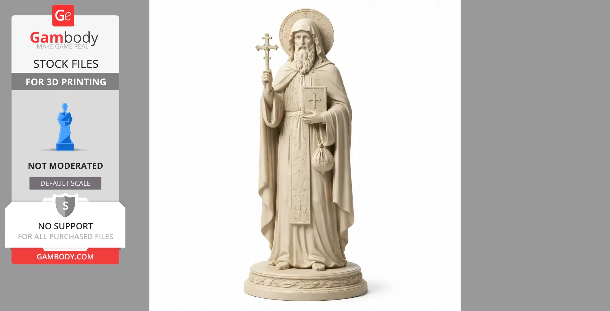 Saint Abraham of Rostov - Devotional Statue - STL 3D Print