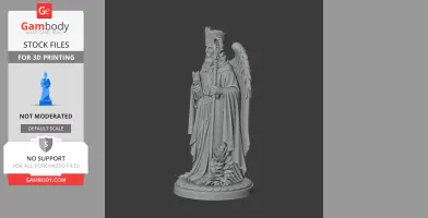 Saint Abran - Devotional Statue - STL 3D Print