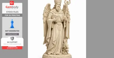 Saint Abran - Devotional Statue - STL 3D Print