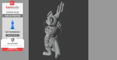 Tom Cat Poseidon Ring Figure - Mashup Figure STL