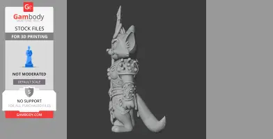 Tom Cat Poseidon Ring Figure - Mashup Figure STL
