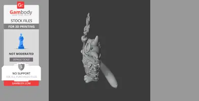 Tom Cat Poseidon Ring Figure - Mashup Figure STL