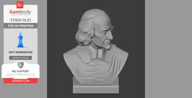 Thomas Hobbes Bust - Historical Warrior STL