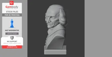 Thomas Hobbes Bust - Historical Warrior STL