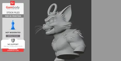 Tom Cat Werewolf Ring Figure - Mashup Figure STL