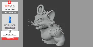 Tom Cat Werewolf Ring Figure - Mashup Figure STL