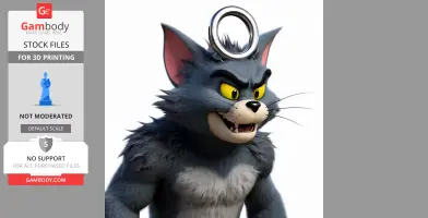 Tom Cat Werewolf Ring Figure - Mashup Figure STL