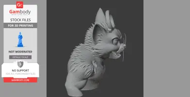Tom Cat Werewolf Ring Figure - Mashup Figure STL