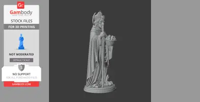 Saint Abundius - Devotional Statue - STL 3D Print