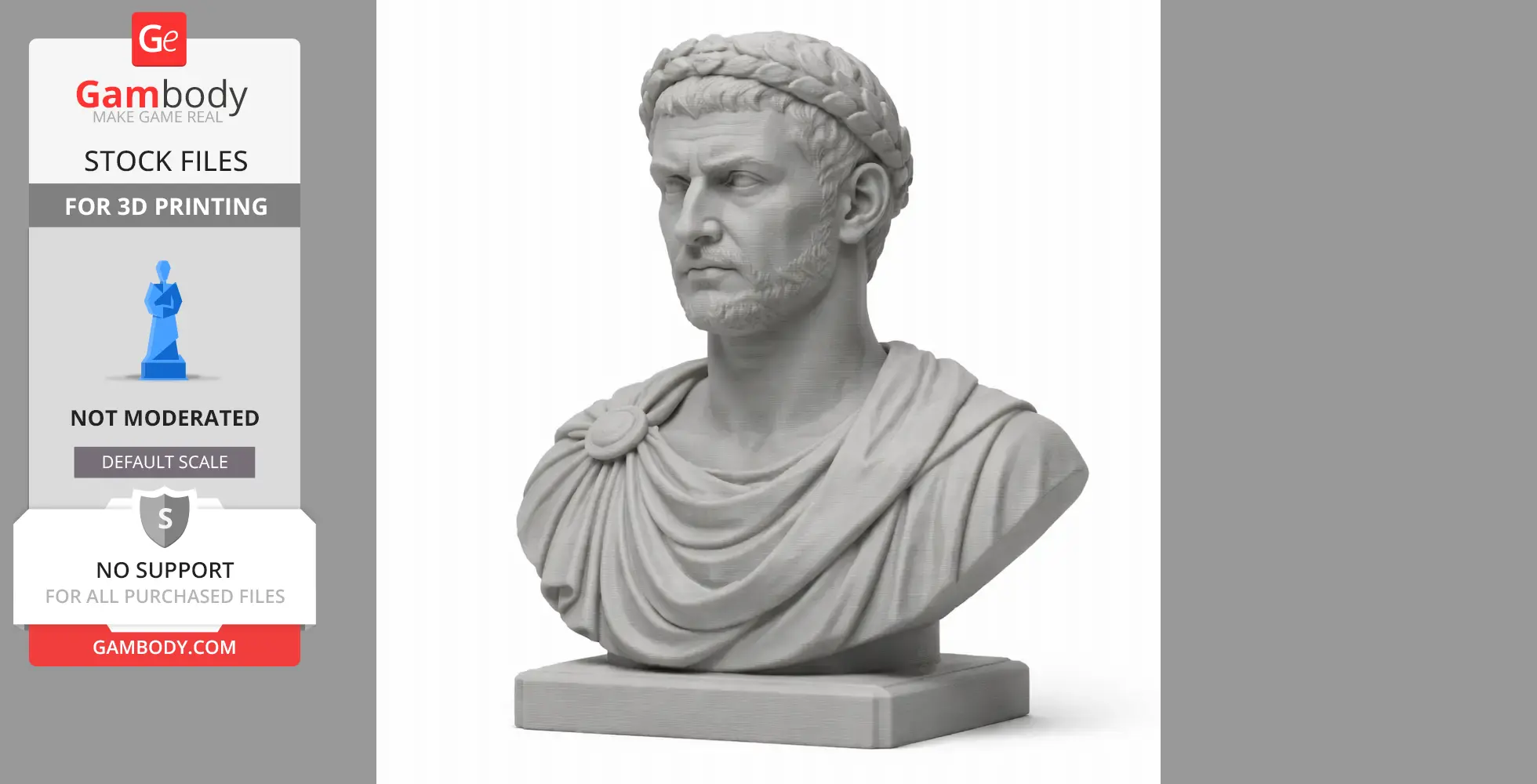 Tiberius Bust - Historical Warrior STL