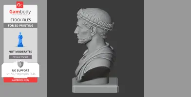 Tiberius Bust - Historical Warrior STL