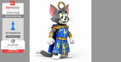 Tom Cat Zeus Ring Figure - Mashup Figure STL