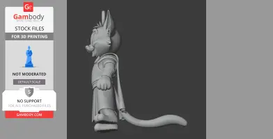 Tom Cat Zeus Ring Figure - Mashup Figure STL