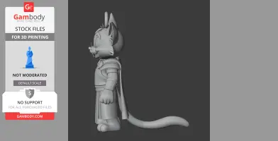 Tom Cat Zeus Ring Figure - Mashup Figure STL