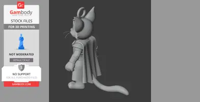 Tom Cat Zeus Ring Figure - Mashup Figure STL