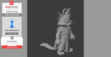 Tom Cat Zeus Ring Figure - Mashup Figure STL