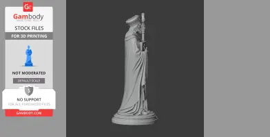 Saint Acca of Hexham - Devotional Statue - STL 3D Print