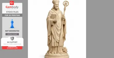 Saint Acca of Hexham - Devotional Statue - STL 3D Print