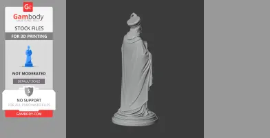Saint Acca of Hexham - Devotional Statue - STL 3D Print