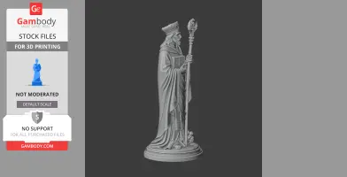 Saint Acca of Hexham - Devotional Statue - STL 3D Print