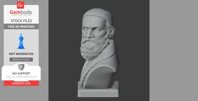 Titian Bust - Historical Warrior STL