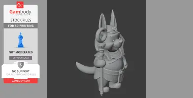 Winnie the Pooh Anubis Ring Figure - Mashup Figure STL