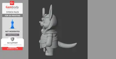 Winnie the Pooh Anubis Ring Figure - Mashup Figure STL