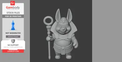 Winnie the Pooh Anubis Ring Figure - Mashup Figure STL