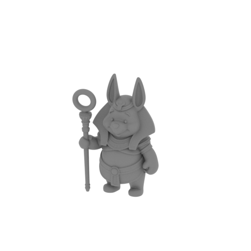 Winnie the Pooh Anubis Ring Figure.stl