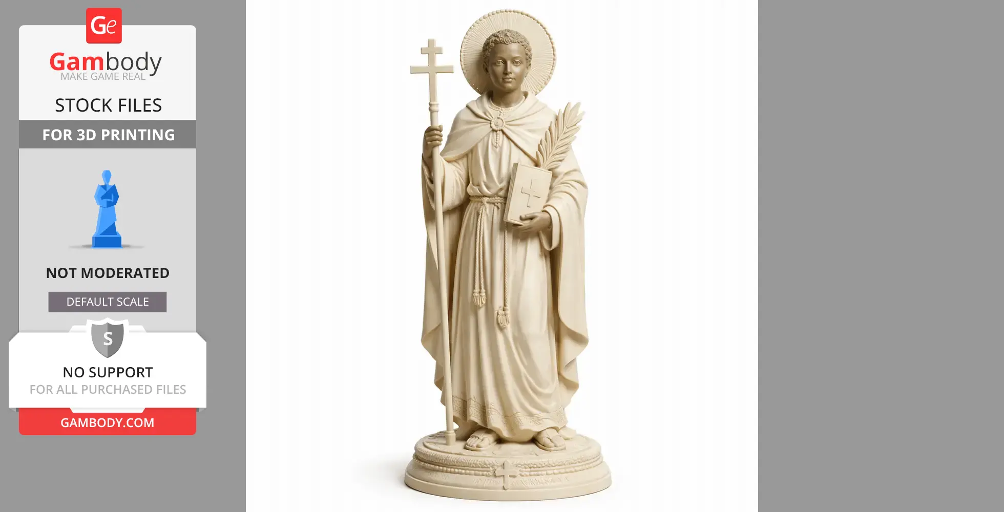 Saint Achilleus Kewanuka - Devotional Statue - STL 3D Print