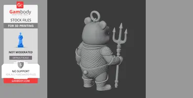 Winnie the Pooh Aquaman Ring Figure - Mashup Figure STL