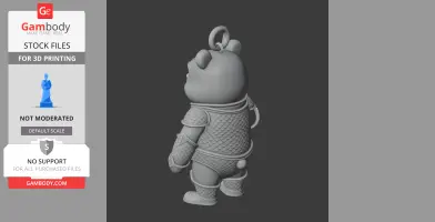 Winnie the Pooh Aquaman Ring Figure - Mashup Figure STL