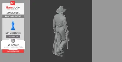 Tom Horn Cowboy Gunslinger - Historical Warrior STL