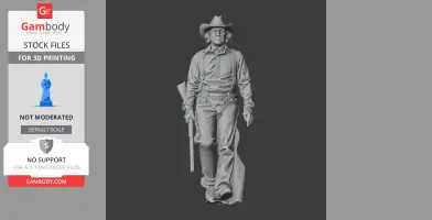 Tom Horn Cowboy Gunslinger - Historical Warrior STL