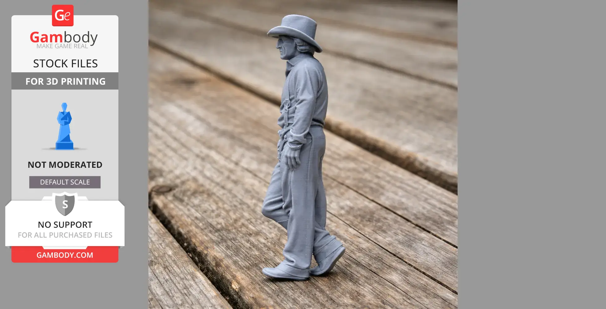 Tom Horn Cowboy Gunslinger - Historical Warrior STL