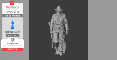 Tom Horn Cowboy Gunslinger - Historical Warrior STL