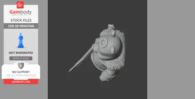 Winnie the Pooh Barbarian Ring Figure - Mashup Figure STL