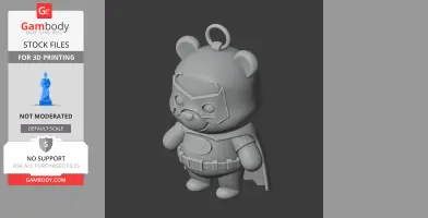 Winnie the Pooh Batman Ring Figure - Mashup Figure STL