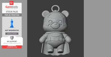 Winnie the Pooh Batman Ring Figure - Mashup Figure STL