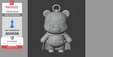 Winnie the Pooh Batman Ring Figure - Mashup Figure STL