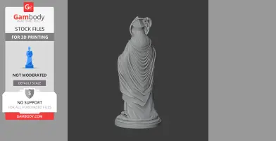Saint Adalard of Corbie - Devotional Statue - STL 3D Print