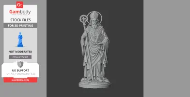 Saint Adalard of Corbie - Devotional Statue - STL 3D Print