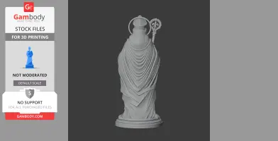 Saint Adalard of Corbie - Devotional Statue - STL 3D Print