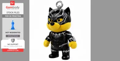 Winnie the Pooh Black Panther Ring - Mashup Figure STL