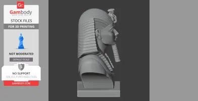 Tutankhamun Bust - Historical Warrior STL