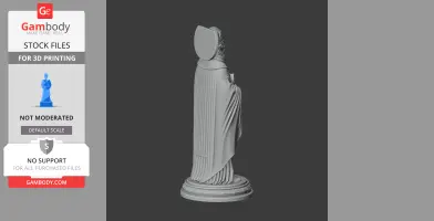 Saint Adalbard - Devotional Statue - STL 3D Print