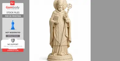 Saint Adalbard - Devotional Statue - STL 3D Print