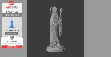 Saint Adalbard - Devotional Statue - STL 3D Print