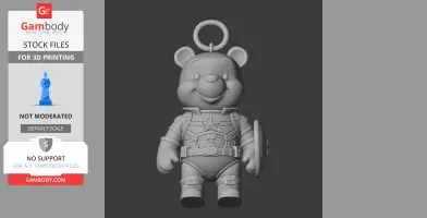Winnie the Pooh Captain America Ring - Mashup Figure STL